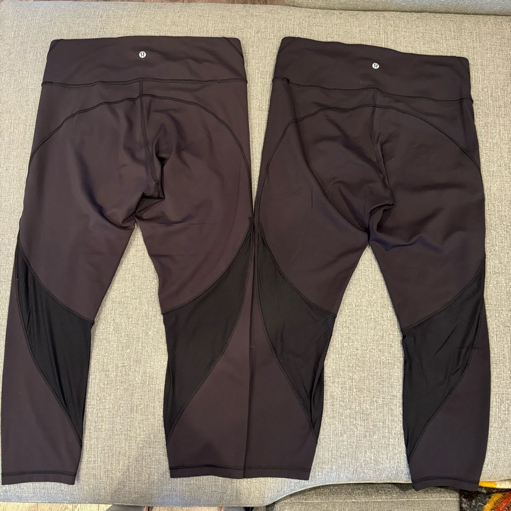 BUNDLE Lululemon Everlux and Mesh High-Rise Crop 23"